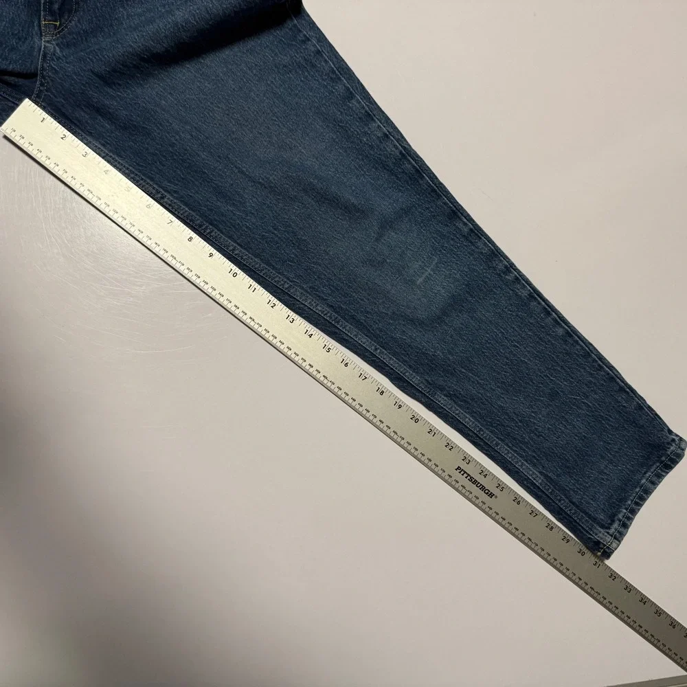 Free Assembly Womens Super High Rise Straight Leg Jeans Dark Wash‎ Size 12